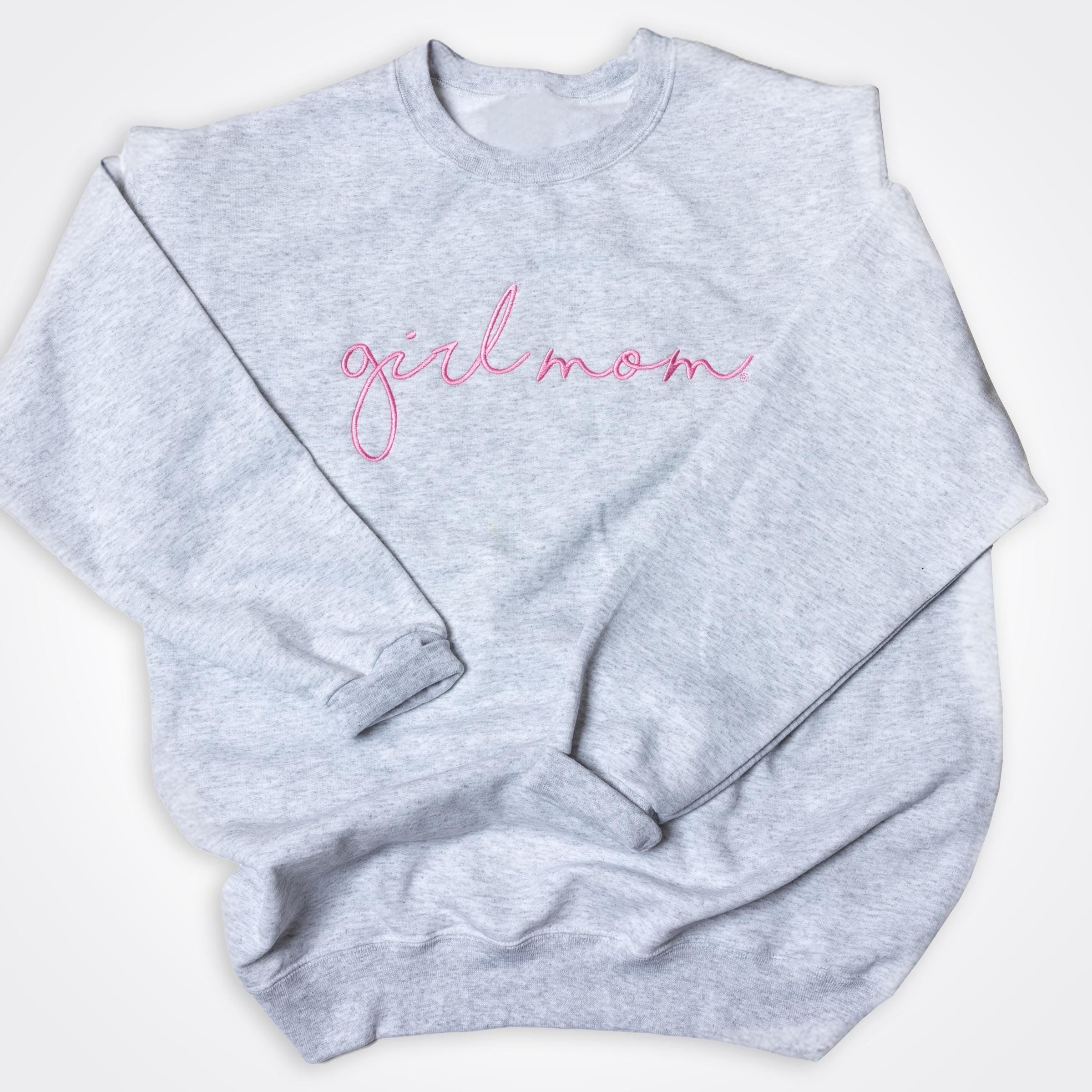 GirlMom® Embroidered Ash Sweatshirt