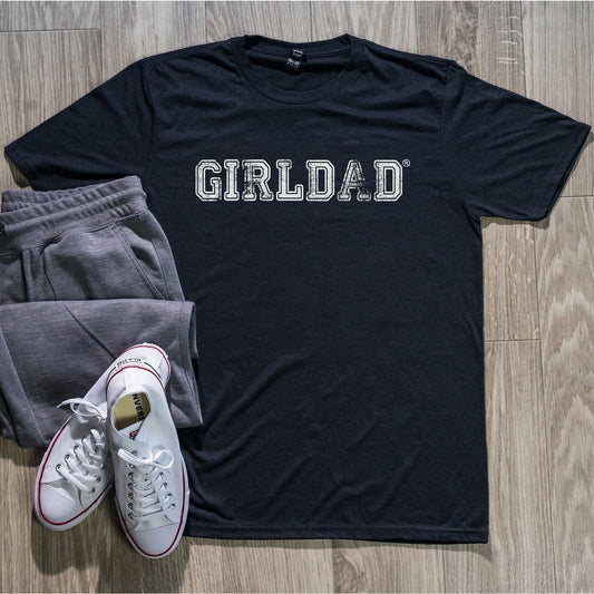 GirlDad Distressed Logo Tee