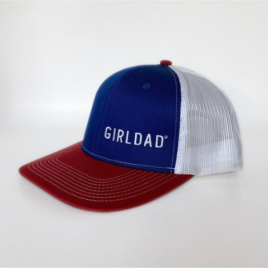 GirlDad Red White & Blue Mesh Back Hat