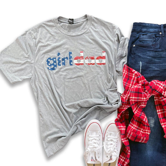 GirlDad Stars & Stripes Logo Tee