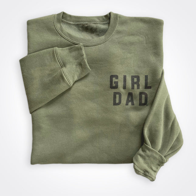 GirlDad Modern Stacked Logo Crew Sweatshirt