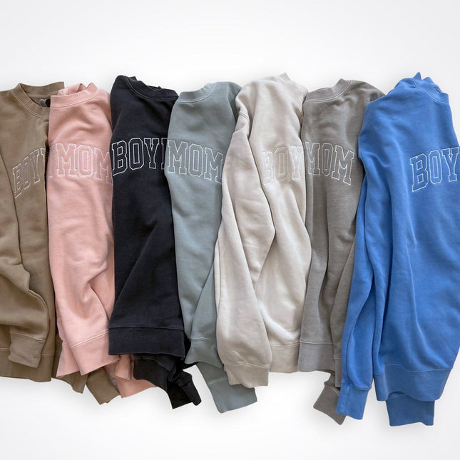BoyMom Varsity Logo Crew Sweatshirt