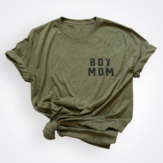 BoyMom Modern Stacked Logo Tee
