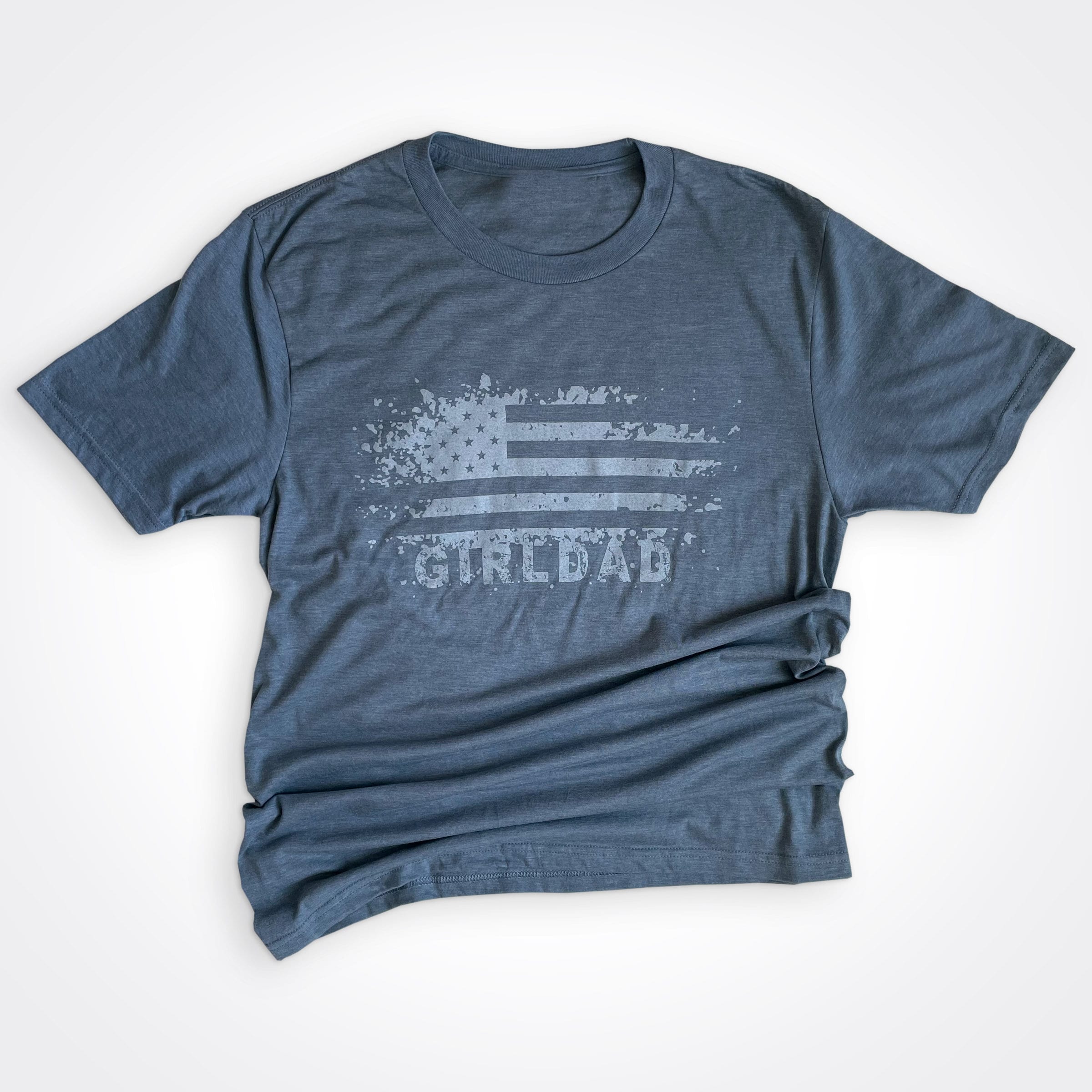 GirlDad USA Distressed Flag Tee
