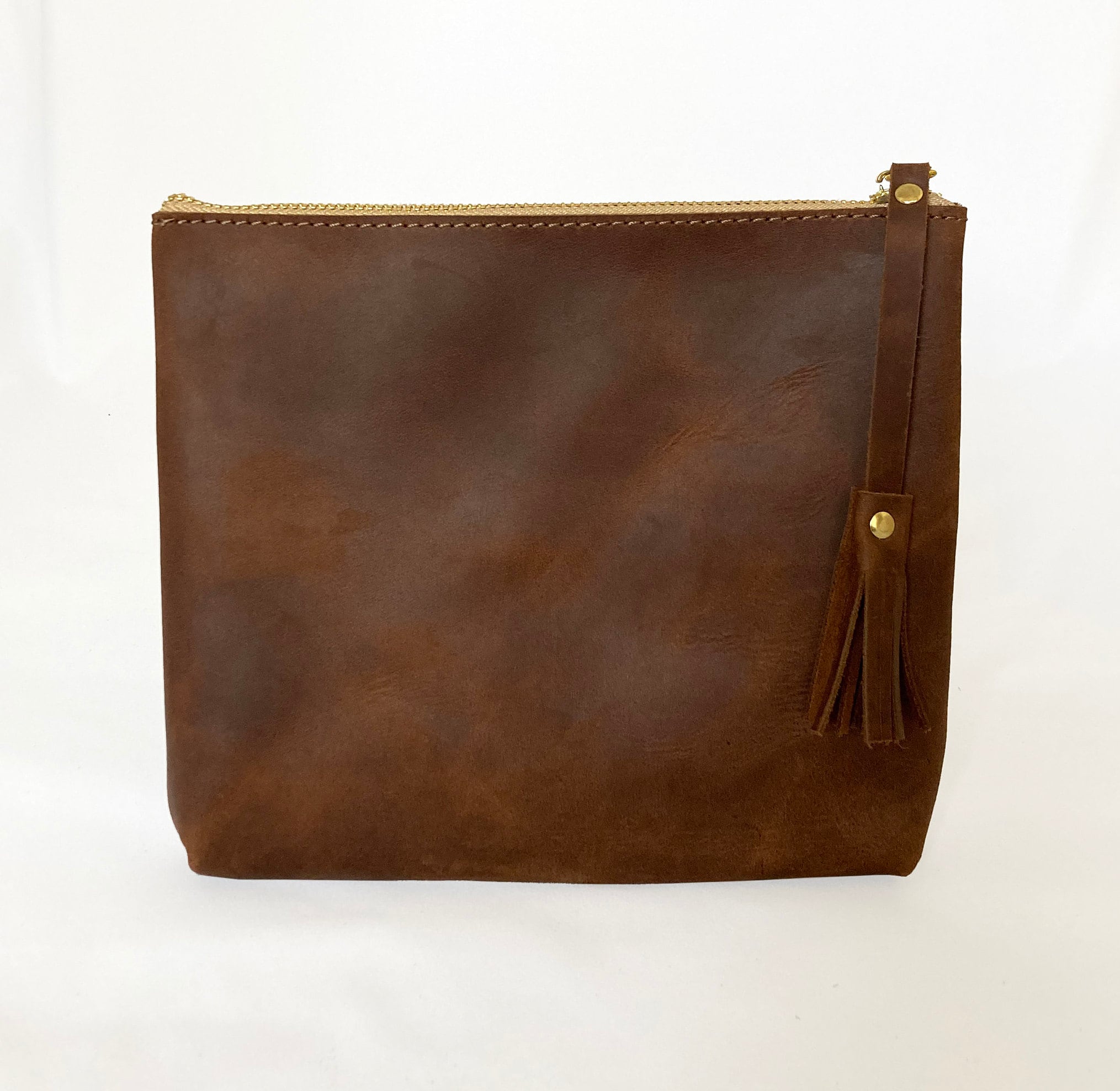 GirlMom Leather Pouch Script  Large