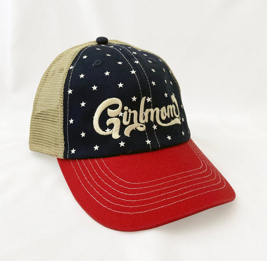 GirlMom Retro Patriotic Mesh Back Hat