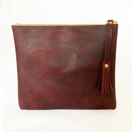 GirlMom Leather Pouch Script  Large
