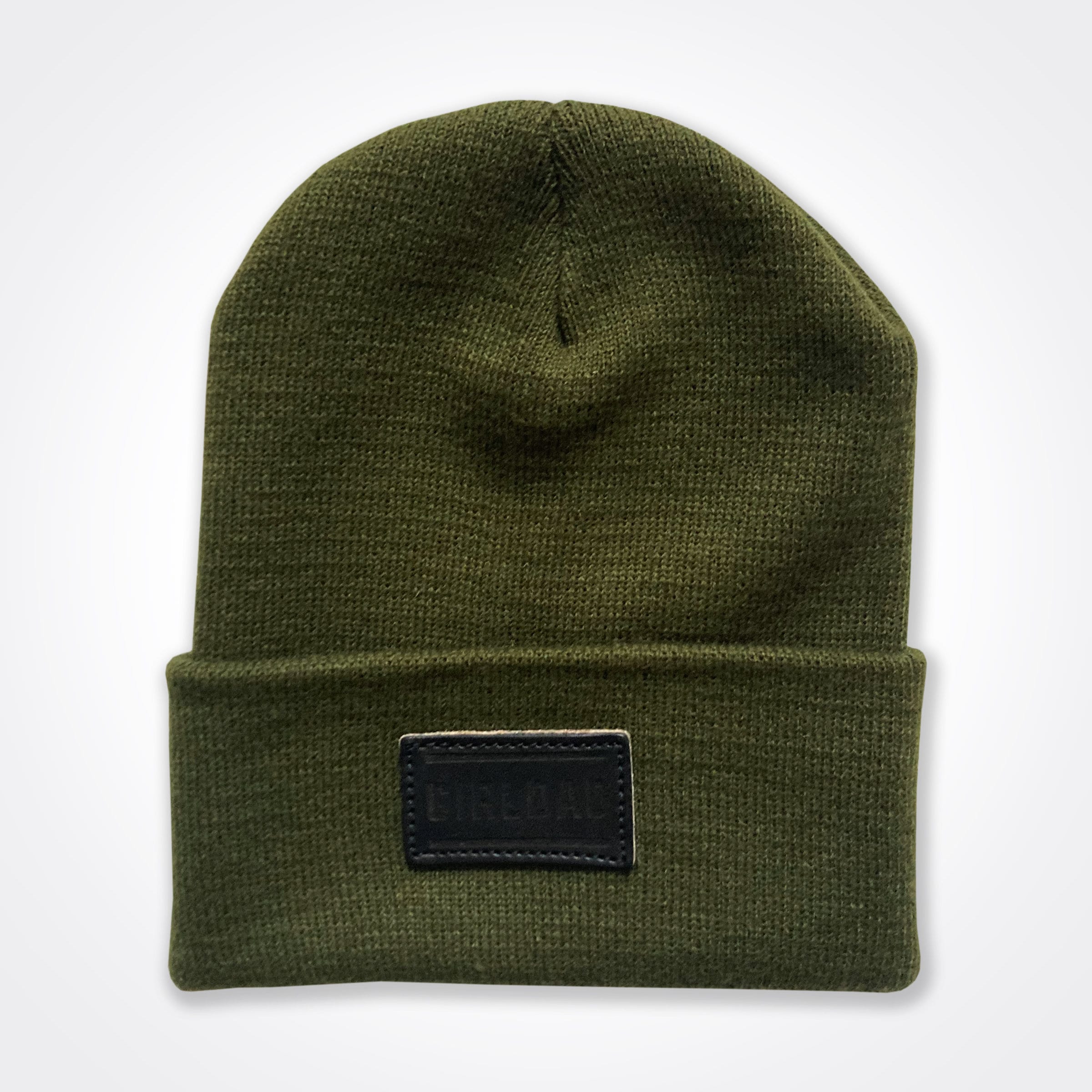 GirlDad Leather Patch Beanie