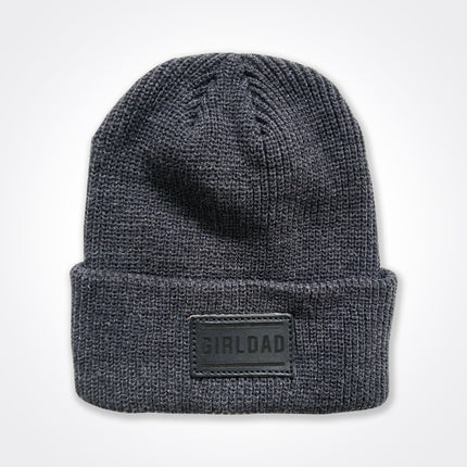 GirlDad Leather Patch Beanie