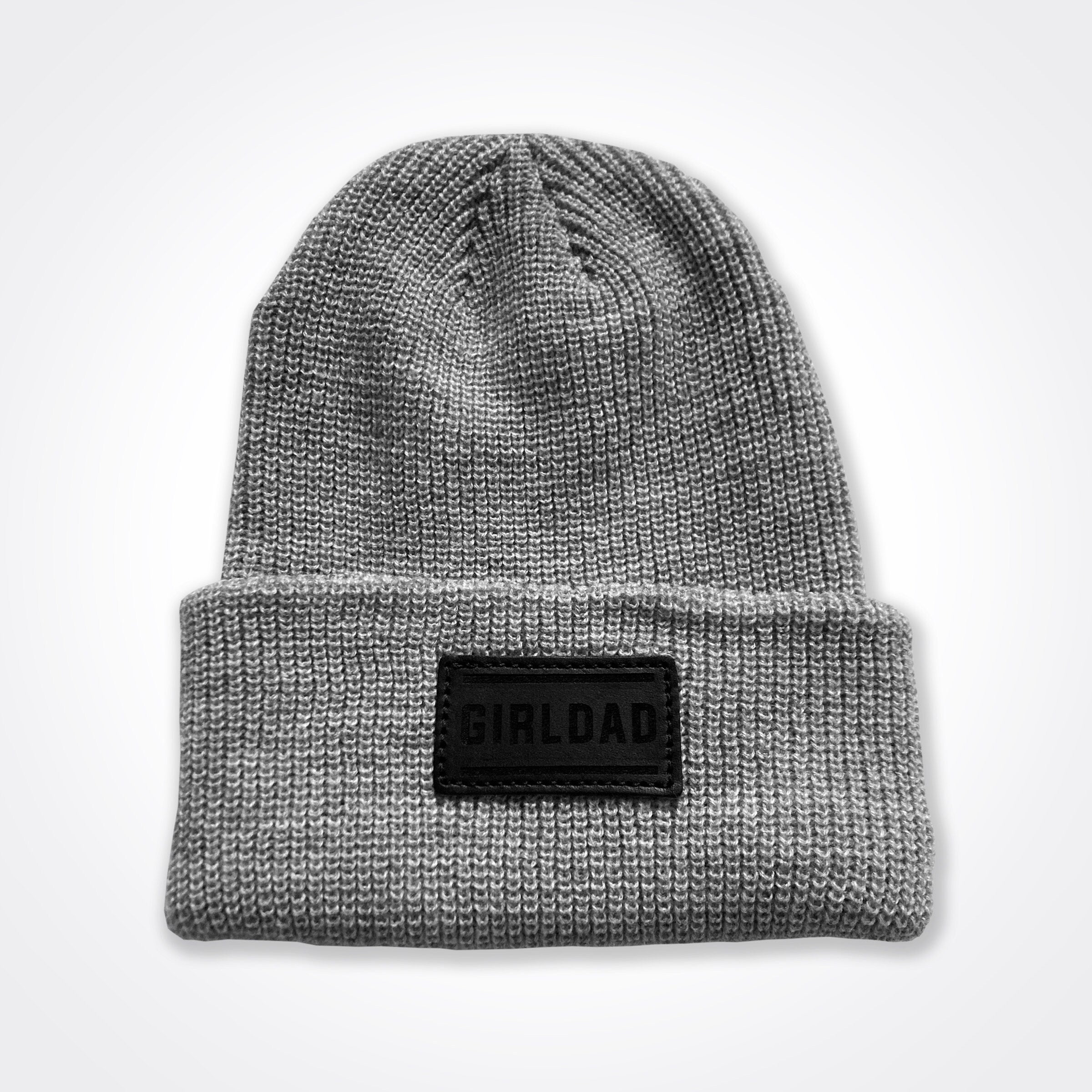 GirlDad Leather Patch Beanie